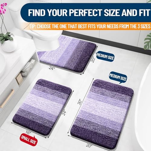 OLANLY Bathroom Runner Rug 44x20, Extra Soft Absorbent Microfiber Bath Rugs - Image 2