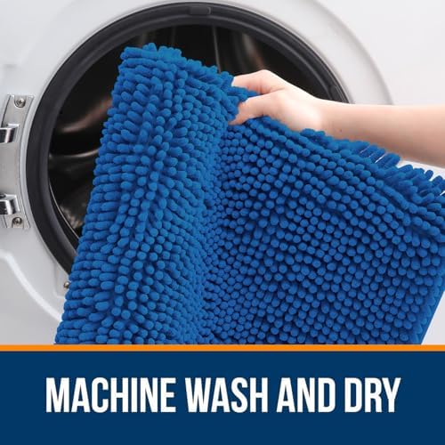 OLANLY Bathroom Runner Rugs 45x27, Extra Soft Absorbent Chenille Bath Rugs - Image 5