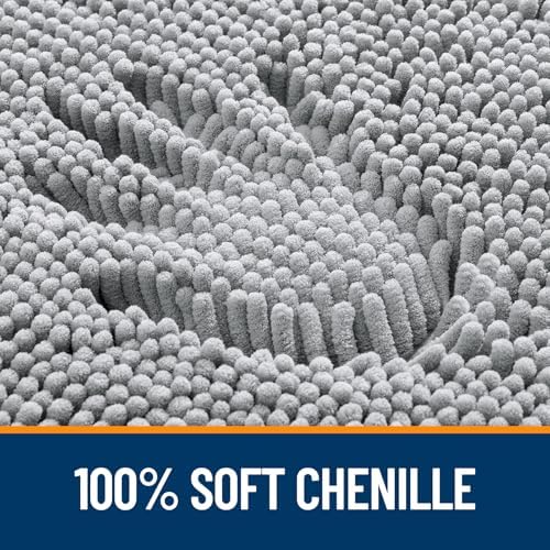 OLANLY Large Bathroom Rugs 59x35, Extra Soft Absorbent Chenille Bath Rugs - Image 3