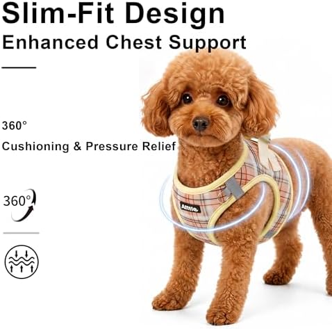 AIITLE Step in Dog Harness and Leash Set Plaid Adjustable - Image 2
