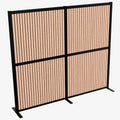 VIVO Wood Slat Freestanding 76 x 66 inch Privacy Panel, PP-MWS63WD by VIVO