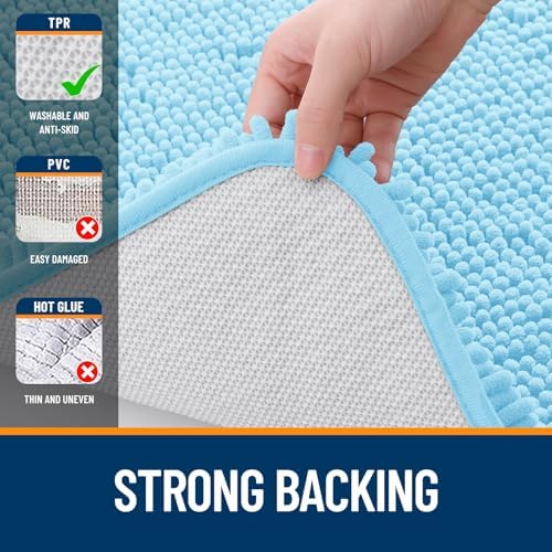 OLANLY Bathroom Rugs 35x24, Extra Soft Absorbent Chenille Bath Rugs - Image 6