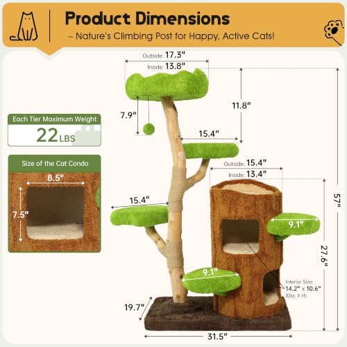 KAMABOKO 57 Inch Luxury Cat Tree - Image 2