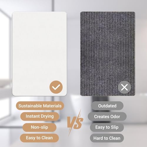THMINS White Stone Bath Mat - Image 4