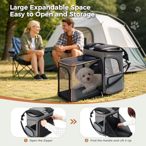 Lekereise Pet Carrier Backpack Expandable Cat Backpack Carrier - Image 4