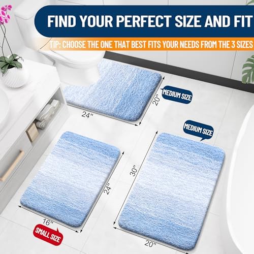 OLANLY Large Bathroom Rugs 50x30, Extra Soft Absorbent Microfiber Bath Rugs - Image 2