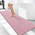 OLANLY Thick Chenille Bathroom Runner Rugs Mats 59x20, Dusty Rose by OLANLY