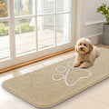 OLANLY Dog Door Mat for Muddy Paws 47x17, Paw Print Design Chenille Mud Mat by OLANLY