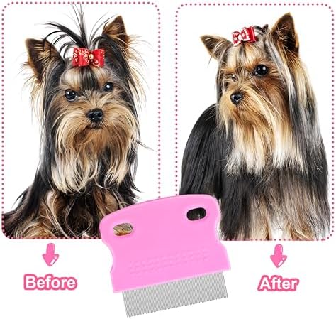 5 Pack Flea Lice Comb, Stainless Steel Dog Cat Grooming Combs - Image 5
