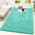 OLANLY Dog Door Mat for Muddy Paws 59x35, Paw Print Design Chenille Mud Mat by OLANLY
