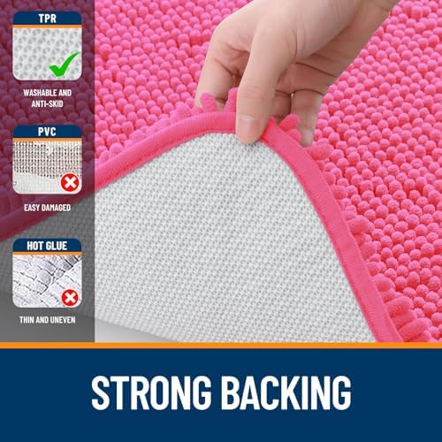 OLANLY Large Bathroom Rugs 40x32, Extra Soft Absorbent Chenille Bath Rugs - Image 6