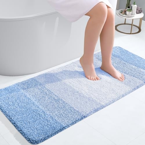 OLANLY Bathroom Runner Rug 40x20, Extra Soft Absorbent Microfiber Bath Rugs by OLANLY