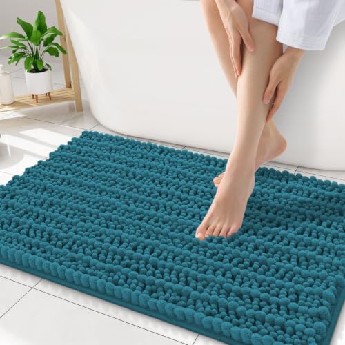 Smiry Bathroom Rugs 34X21, Extra Soft Rubber Backing Chenille Bath Mats by Smiry