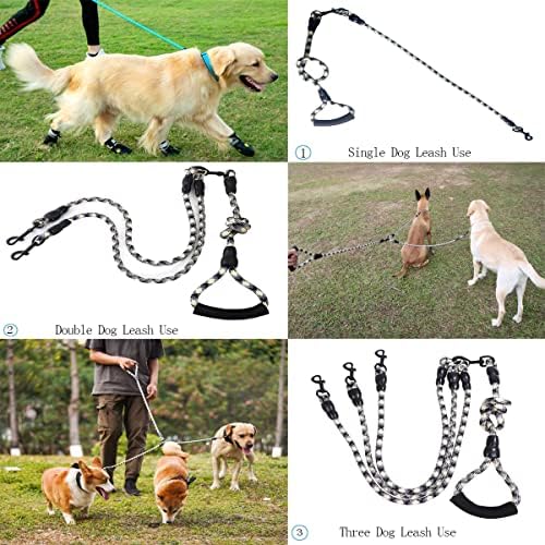 3 in 1 Dog Leash for 1-3 Dogs, 360° Swivel - Image 5