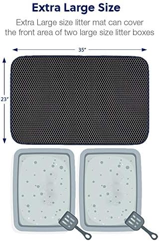 WePet Cat Litter Mat, Kitty Litter Trapping Mat, Honeycomb Double Layer Mats - Image 2