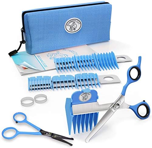 NO Buzz Dog Clippers, Tiny Trim Safety Scissor. A Silent Low Noise Pet Grooming by ScaredyCut