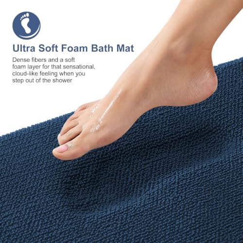 OLANLY Thick Memory Foam Bathroom Rugs 34x21, Soft Absorbent Bath Mat - Image 2