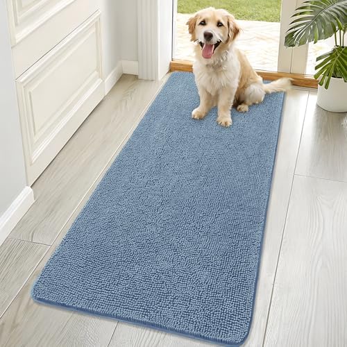 OLANLY Dog Door Mat for Muddy Paws 70x32, Super Absorbent Chenille Mud Mat by OLANLY
