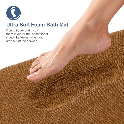 OLANLY Memory Foam Bathroom Runner Rugs 47x20, Absorbent Long Mat - Image 2