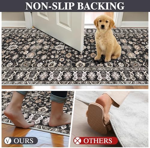 Washable 6x6 Square Rug: Non Slip Soft Stain Resistant 6 ft Carpet - Image 5