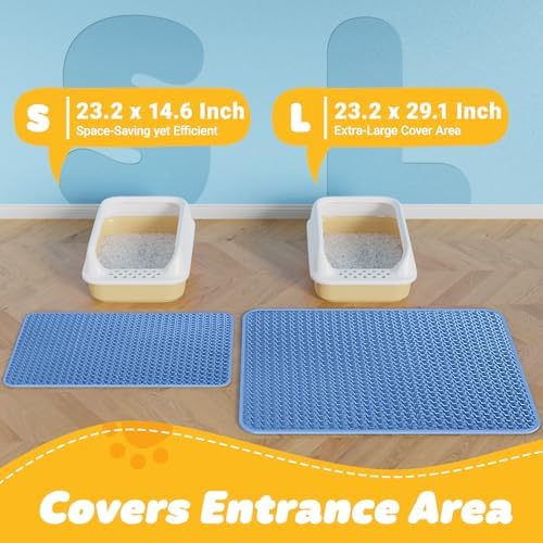 Powools Cat Litter Mat, 23.2 x 14.6 in, Waterproof - Image 2