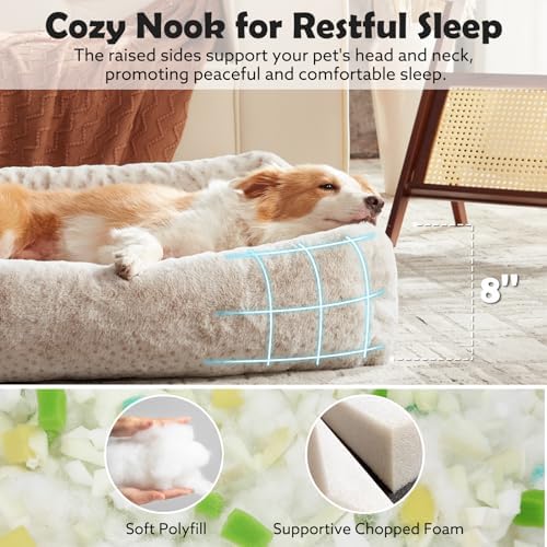 JOEJOY Dog Bed Medium Size Dog, Removable Washable Cover Orthopedic Soft Pet Bed - Image 2