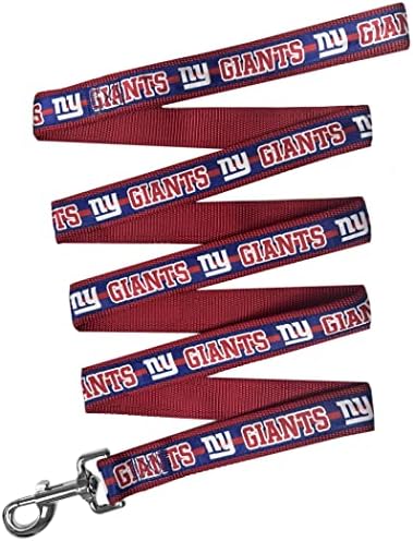 Pets First NFL Licensed New York Giants Pet Leash, Size Large – Durable Satin by PETSFIRST