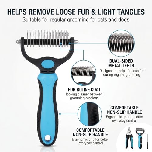 Kuzey Home Pet Nail Clipper & Deshedding Comb Set - Image 3