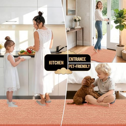 OLANLY Thick Chenille Bathroom Rugs 30x20, Soft Absorbent Bath Mat - Image 6