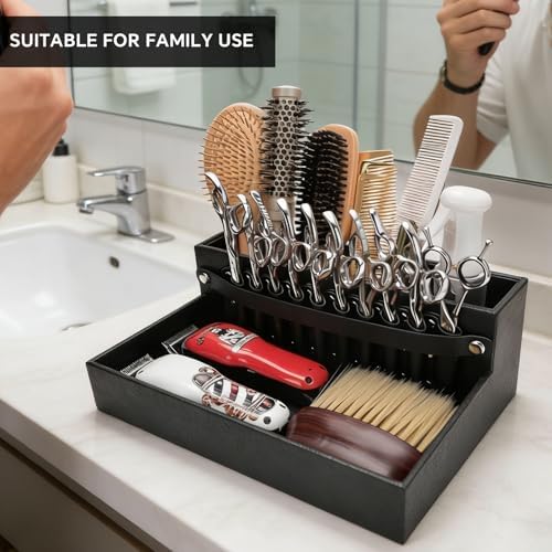 Barber Station Tray for Scissors Holder & Clippers Organizer, Barber - Image 2