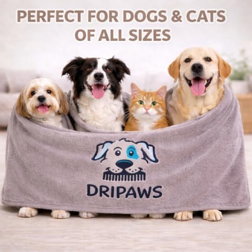 Microfiber Dog Towel for Drying Dogs, Super Absorbent Soft Pet Grooming Towel - Image 6