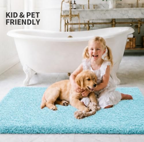 ILANGO Bathroom Rugs 24" × 17", Extra Soft Absorbent Microfiber Bath Rugs - Image 2