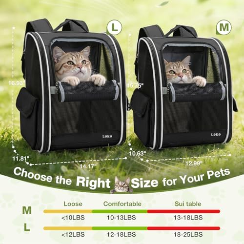 Lekereise Dog Carrier Backpack for Small Medium Large Dogs Cats up to 25 lbs - Image 4