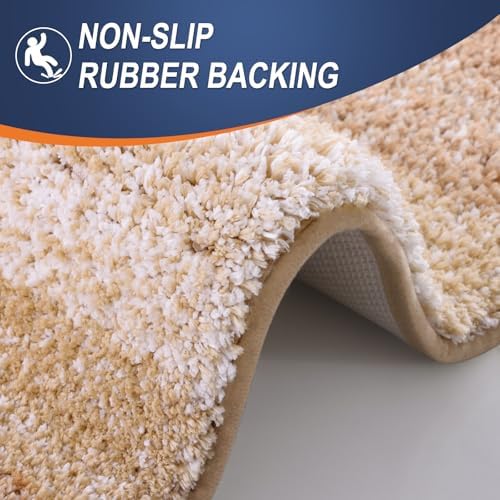 OLANLY Bathroom Runner Rug 54x24, Extra Soft Absorbent Microfiber Bath Rugs - Image 4