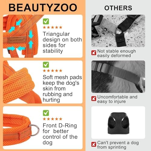 BEAUTYZOO Small Dog Harness and Leash Set, No Pull Step in Puppy Vest - Image 4