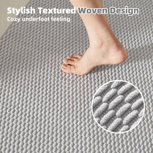 TYUU Bathroom Rugs Non Slip Washable, Super Absorbent Thin Bath Mat Quick Dry - Image 3