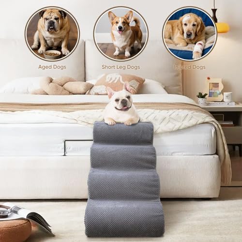 PAWSCRAT 2-Step Pet Stairs for High Beds & Sofas, 11.8''H Dog Stairs - Image 4