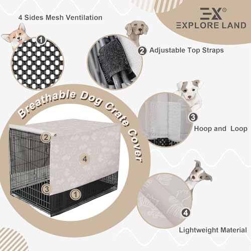 Explore Land Breathable Dog Crate Cover, 42 inches - Image 5