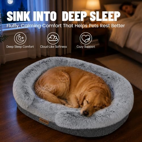 Miorun Fluffy Orthopedic Dog Beds Large Sized Dog - Image 6