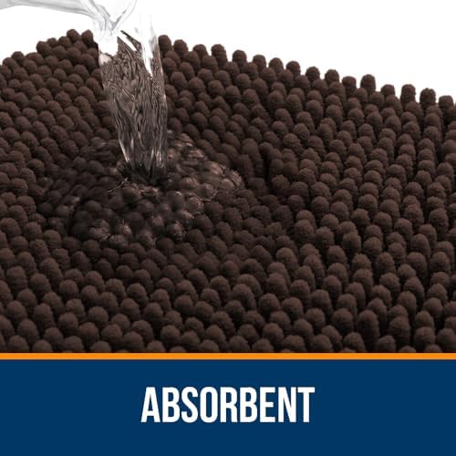 OLANLY Large Bathroom Rugs 40x32, Extra Soft Absorbent Chenille Bath Rugs - Image 4
