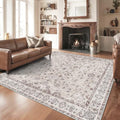 8x8 Area Rug Vintage Washable Large Carpet by NYZEL