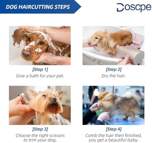 6 in 1 Professional Dog Grooming Scissors Set Pet Hair Cutting Shears Kit - Image 7