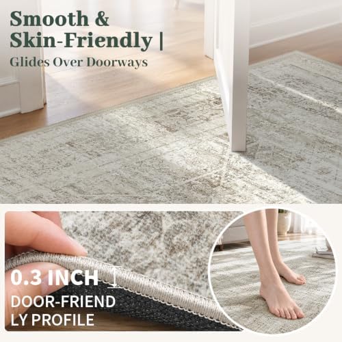 Beige Area Rug 10x14 for Living Room Bedroom - Image 2