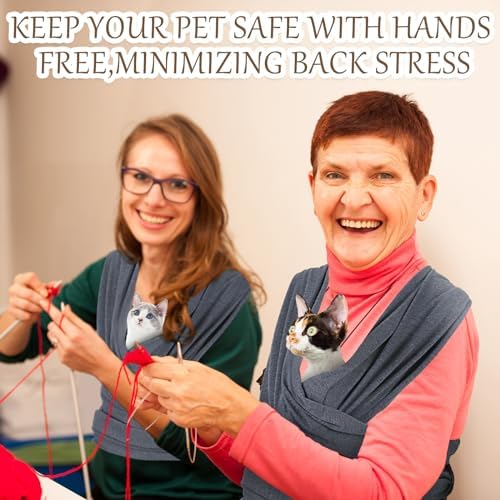 Dog Sling Carriers, Cat Wrap Carrier Chest, Front Facing Dog Sling, Hands Free - Image 5