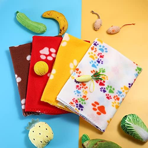 Tatuo 10 Pcs Puppy Blanket for Dog Cat, 24 x 28 Inch, Vibrant Color - Image 5