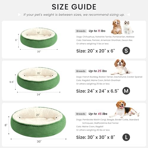 Love's cabin Round Donut Cat and Dog Cushion Bed, 24in Pet Bed - Image 4