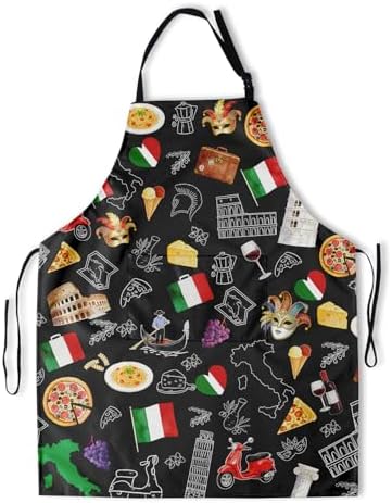 Art Apron with Pocket for Women Men by DZGlobal