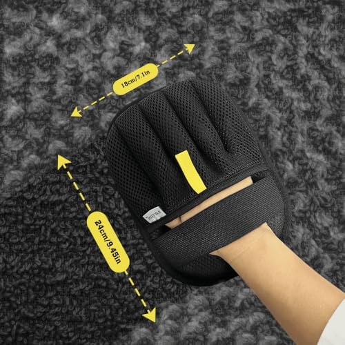 Pet Hair Removal Glove for Dogs & Cats, Dual-Sided Microfiber & Mesh Pet Hair - Image 2