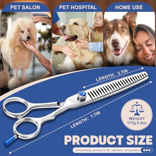 Moontay 7.5" Dog Grooming Chunkers Scissors, Straight -24 Teeth - Image 7