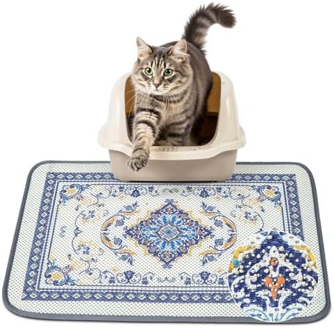 Unicorn Catcher 24"x15" Cat Litter Mat Machine Washable Litter Trapping Pad by UnicornCatcher